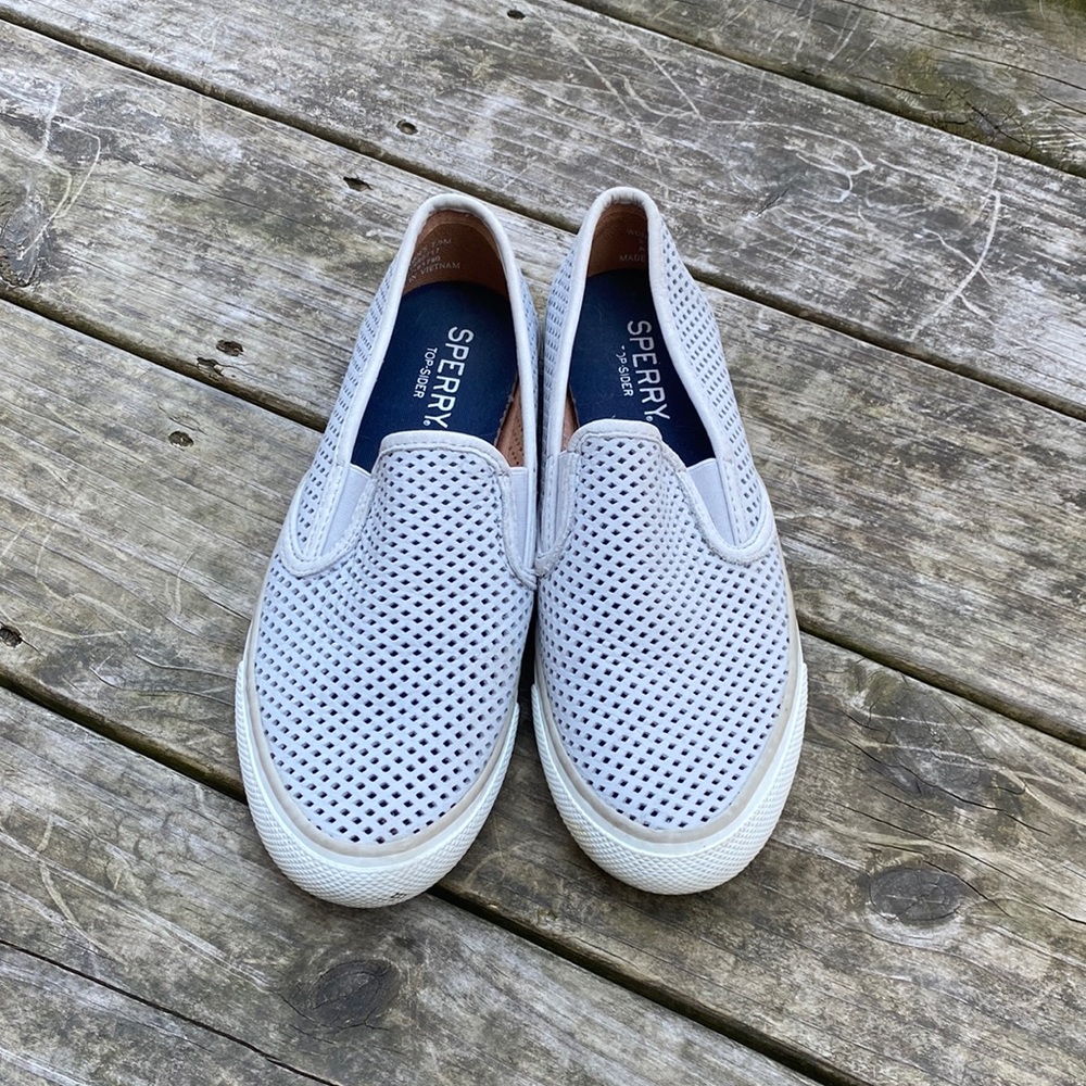 Sherry perforated slip- ons